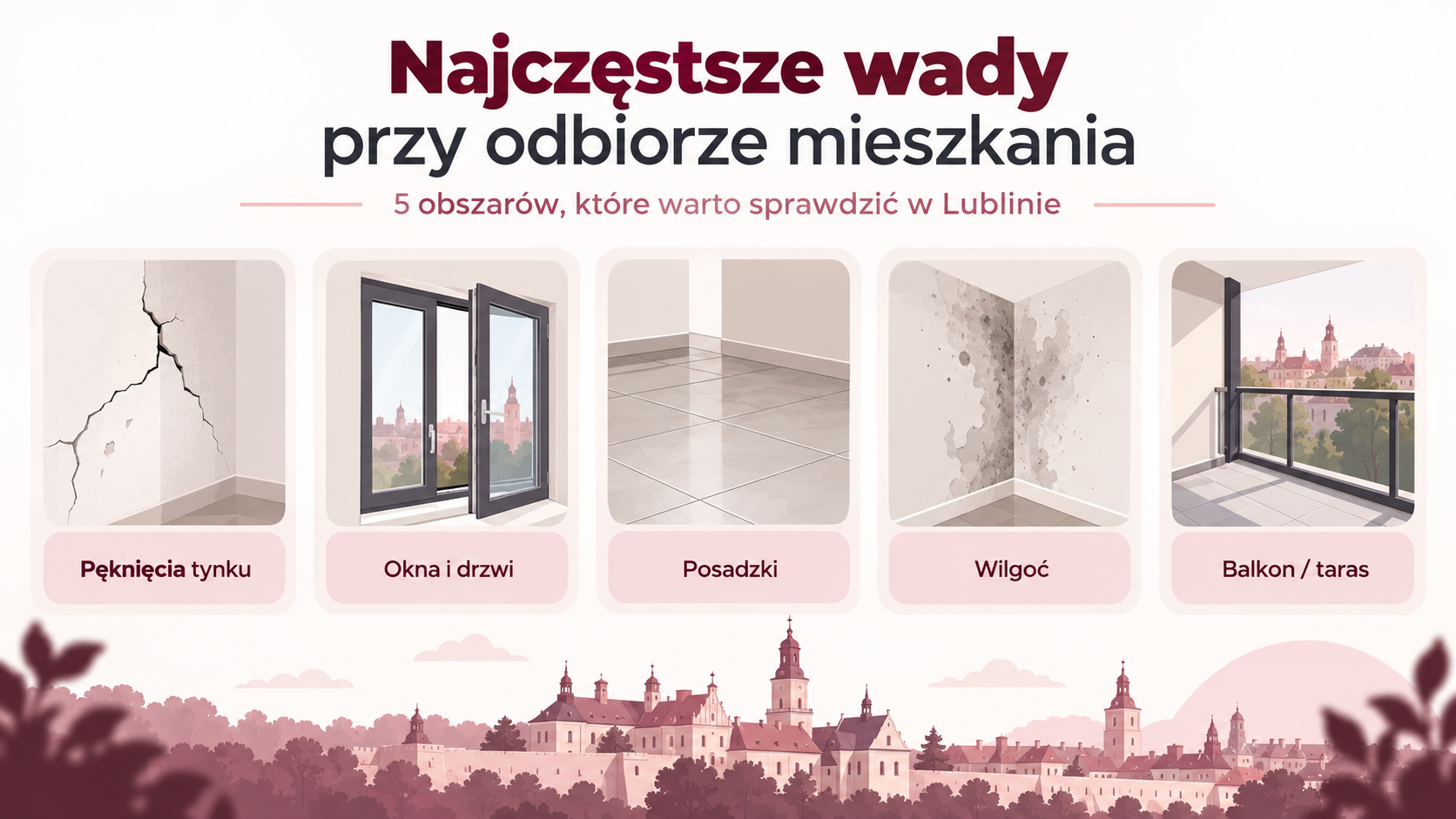 Atlas pięciu typowych wad wykrywanych podczas odbioru mieszkania